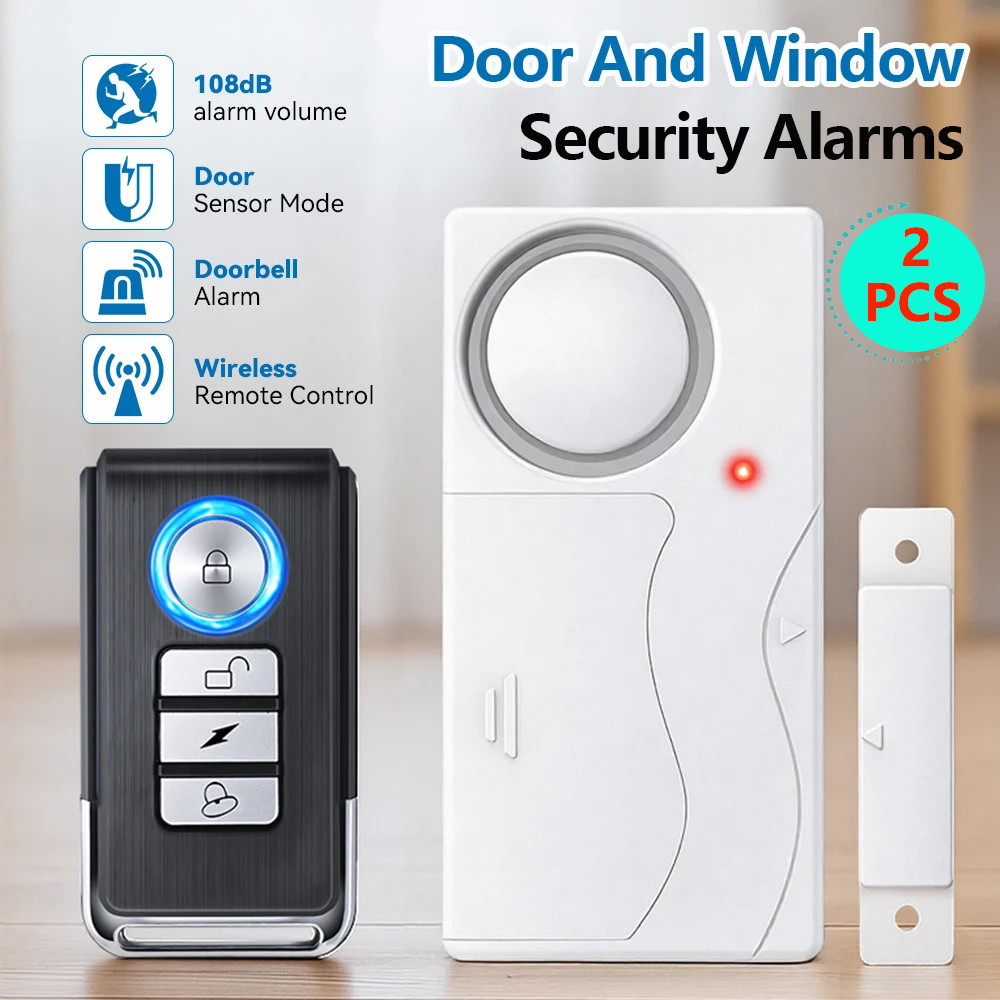 Wireless Door Sensor - Wireless Door Alarm With Remote Control