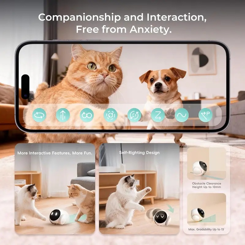 Movable Indoor Pet Robot Camer - Smart Home Video ulasan dan harga