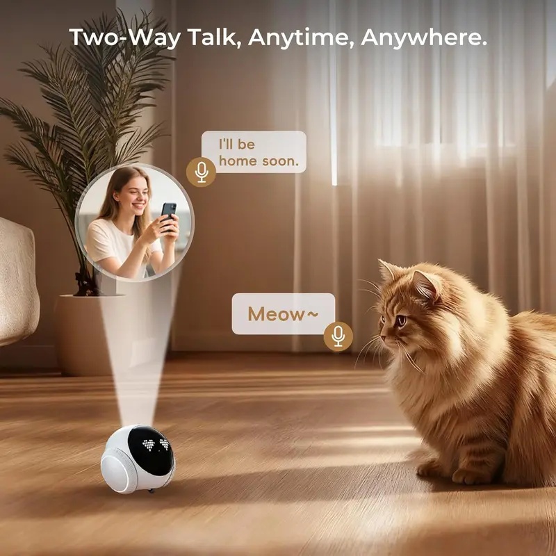 Movable Indoor Pet Robot Camer - Smart Home Video ulasan dan harga