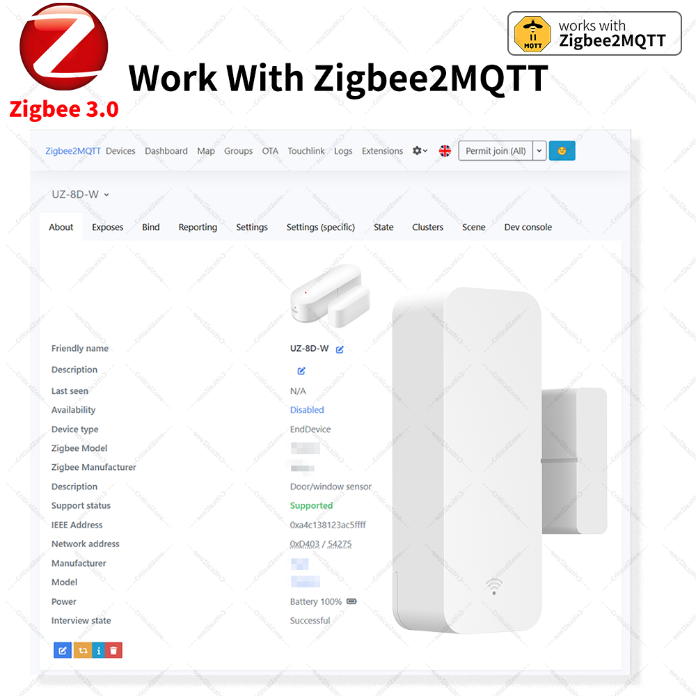 Zigbee 3.0 Door Window Sensor  - Wireless Door Sensor ulasan dan harga