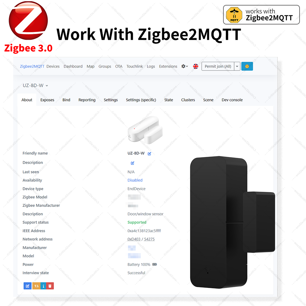 Zigbee 3.0 Door Window Sensor  - Wireless Door Sensor ulasan dan harga