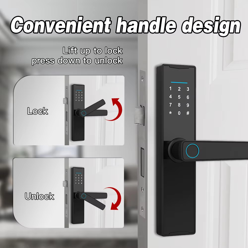 Bluetooth-compatible Tuya APP  - Smart Home Door Lock ulasan dan harga