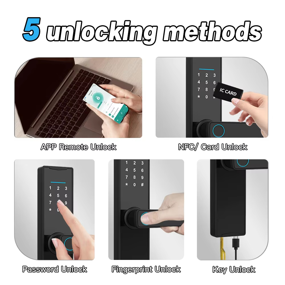Bluetooth-compatible Tuya APP  - Smart Home Door Lock ulasan dan harga