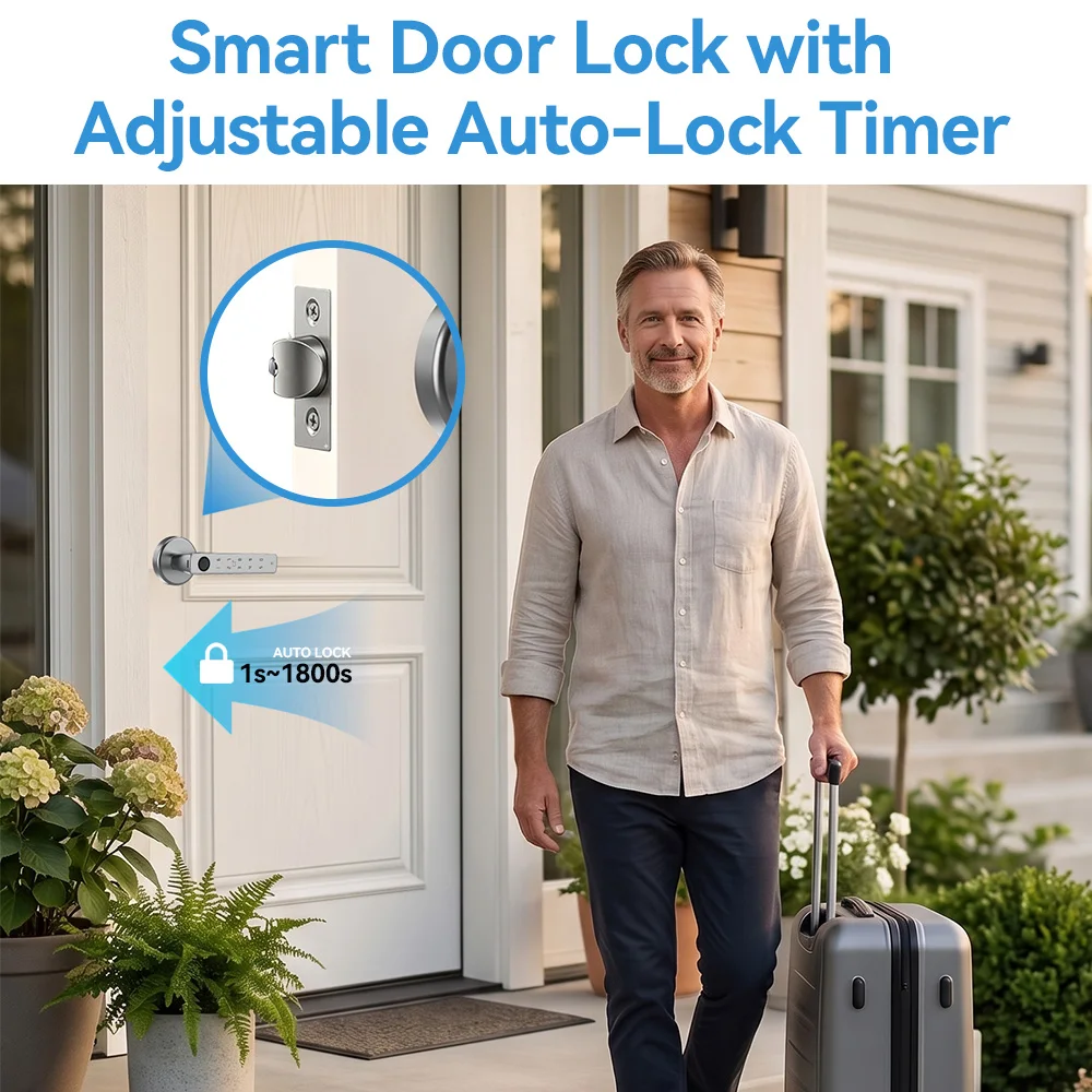 YFK Tuya Smart Door Lock Handl - Smart Home Door Lock ulasan dan harga