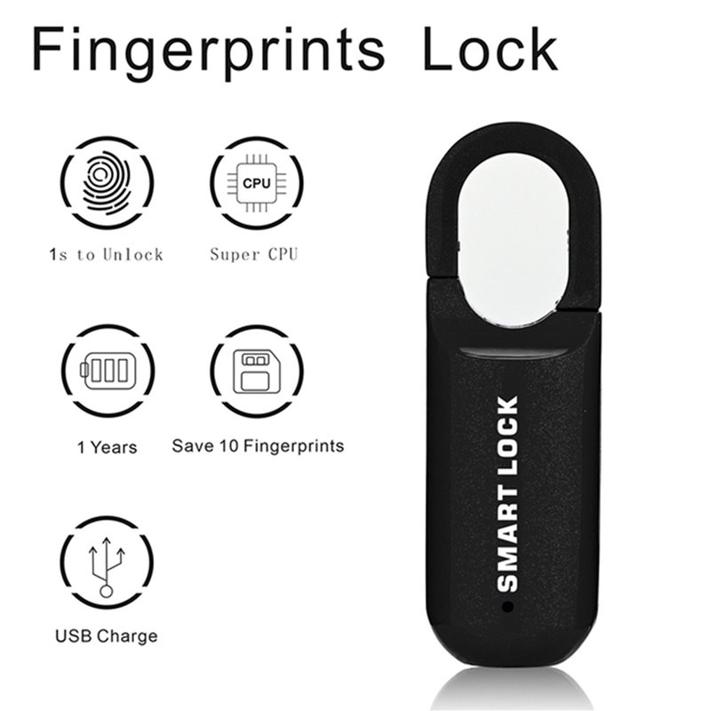 B44C 2X Fingerprint Padlock M0 - Smart Home Door Lock ulasan dan harga
